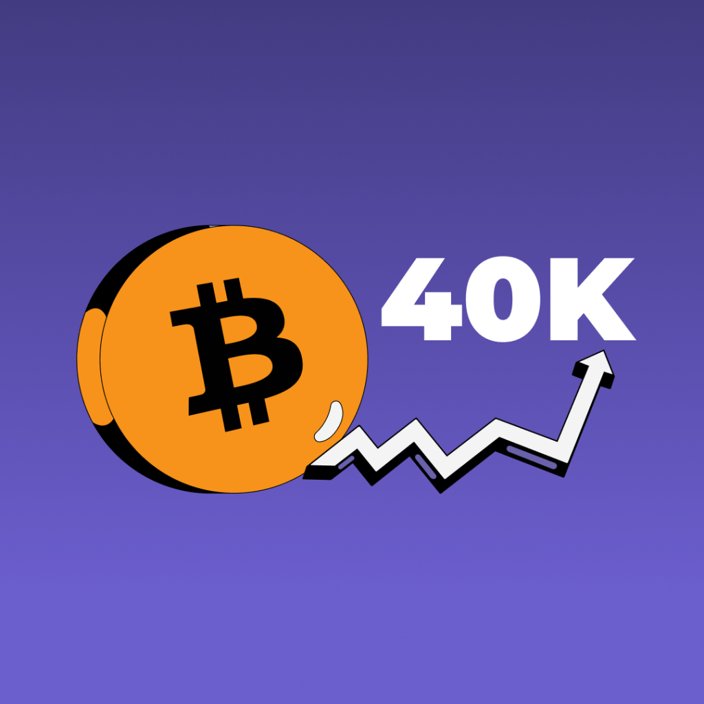 Bitcoin vuelve a tocar los&nbsp;40k